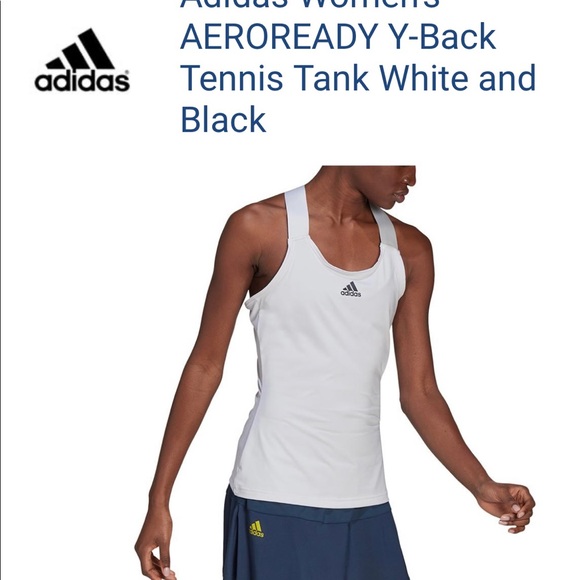 Adidas white Y Tank new with tags size small women’s - Picture 3 of 3